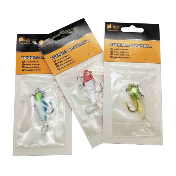 MIZOO FISHING ΤΕΧΝΗΤΟ ΔΟΛΩΜΑ ΣΙΛΙΚΟΝΗΣ ΨΑΡΑΚΙ ΣΥΡΤΗΣ 6CM